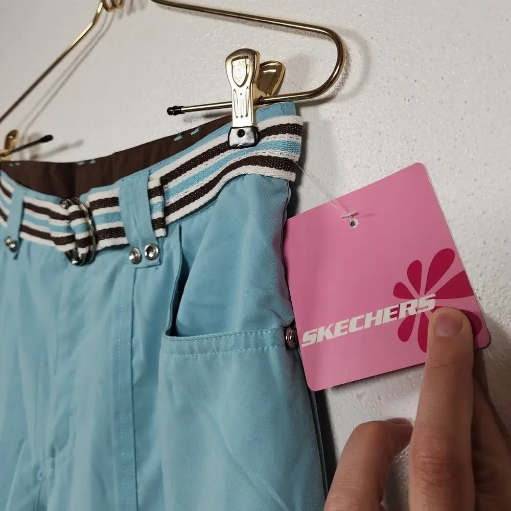 NWT Vintage y2k Skechers Baby Blue Cargo Pants Bottoms 90s Skate Size 16